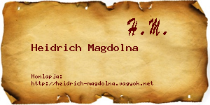 Heidrich Magdolna névjegykártya